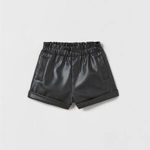 Zara Kids faux leather shorts